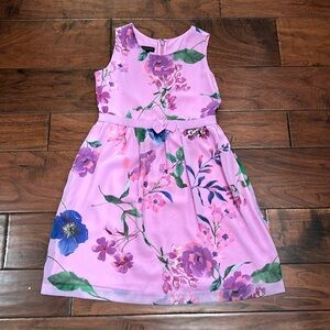 Talbots Kids Purple flower dress size 6